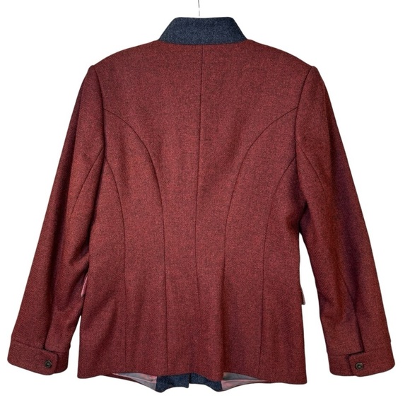 The Barn Classic Timeless Wool Jacket Skirt Set Brass Color Details Womens 36 - Picture 5 of 16